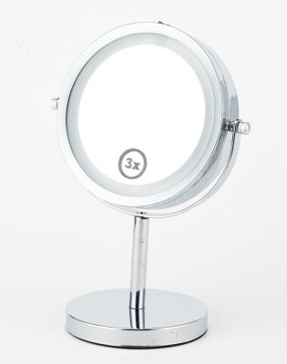 China Fashion Lighted Makeup Mirror 3X Magnifier For Ladies With LED for sale