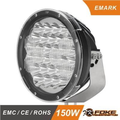 China Brand Approved IP68 PC Led Spot Light 9inch 150w 185w 225w Led Driving Lamp Auxiliary Light For Offroad Truck for sale