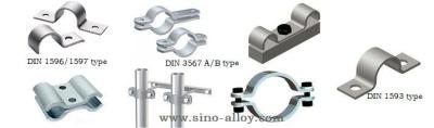 China Steel pipe clamps / flat steel pipe clamps/Metal pipe clamps according to DIN 3567-A/B for sale