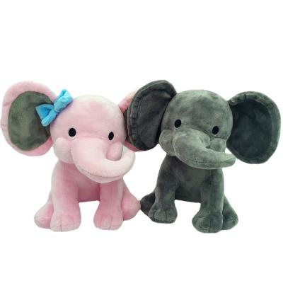 China Children Accompany Soft Pink 2021 Gray Plush Elephant Toys Custom Big Ear Graduation Elephant Plush Pillow Keepsake For Gift for sale