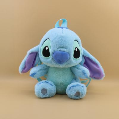 China For Baby 30cm Stitch Backpacks Cartoon Stuffed Plush and Stitch Dolls Lilo Plush Backpack Stitch Bag Blue Cute Backpack for sale