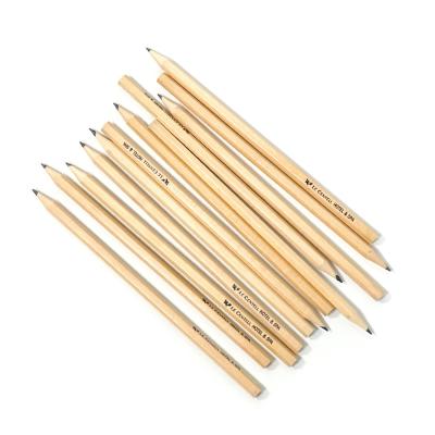 China Promotional Basswood Office Hotel Desk Unpainted Natural Wooden Log Pencil Gift Promotional Pencils for sale