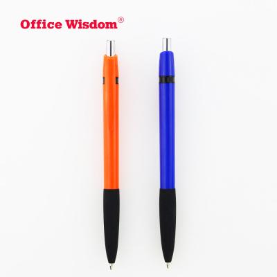 China Office & Multicolor Plastic Pen Ballpoint Pen Click Press School Pen Cheap School Custom Logo Gift for sale