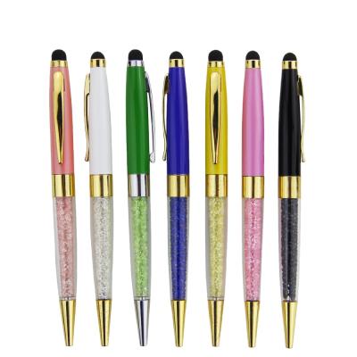 China Promotional Pen Touch Crystal Stylus Slim Pen Function Ballpoint Pen For iPhone Android Phone for sale