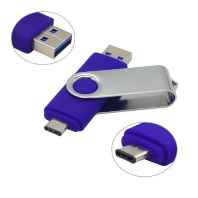 China 256GB Plastic High Speed ​​USB Flash Drive Custom Type-c 2 In 1 OTG USB Flash Drive U Disk Usb Memory Stick for sale