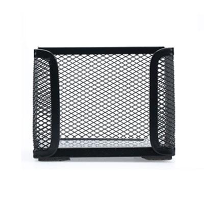 China Metal Mesh Office Stationery Supplies Mesh Note Holder Storage Metal Box Sticky Note Holder for sale