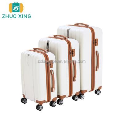 China School\travel\etc style 20inch 24inch 28inch match color ABS travel suitcase bottom luggage Korea 3 piece set with TSA lock for sale