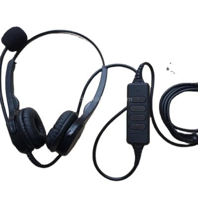 China Professional phone rj11 USB PC noise canceling headset with MIC for call center or telemarket for sale