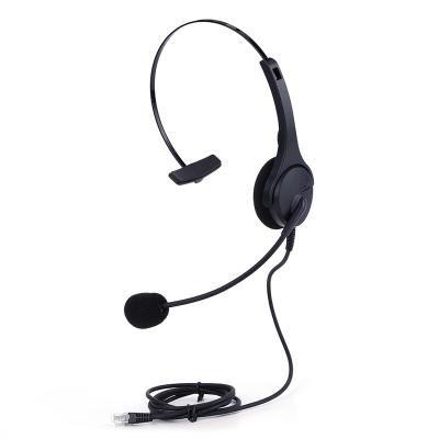 China Cheap Call Center RJ9 RJ11 Headset Phone Headset For Call Center And Deskphone for sale