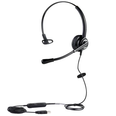 China Noise Canceling Noise Canceling Call Center USB Headset with In Line Volume and Mute Control for Call Center and Office Use for sale