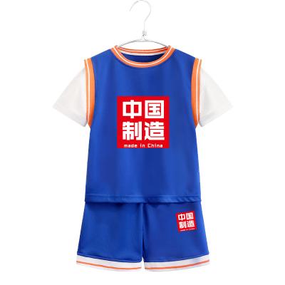 China Breathable Children's Tracksuit Suit Quick-Drying Moto Children's Basketball Suit Quick-Drying Tracksuit 3 Colors Optional for sale