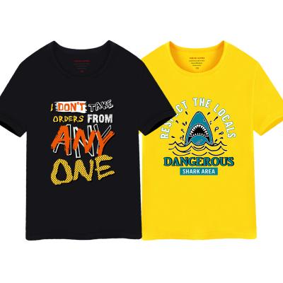 China Breathable Casual 100% Cotton Short Sleeve Boys And Girls T-shirt Universal Custom Logo Printed T-Shirt for sale