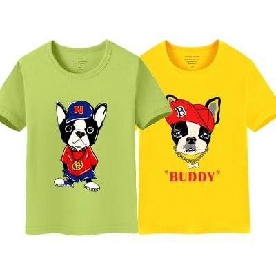 China Custom Made High Quality Cotton Loose And Comfortable Children's Short Sleeve T-Shirt Breathable for sale