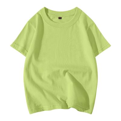 China Wholesale Pure Color Children's Short Sleeve Breathable Dye T-shirt Can Be Customized Logo Printing Pattern for sale