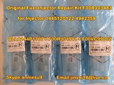 China Bosch Original Common Rail Fuel Injector Repair Kit F00RJ03483 for 0445120122 4942359 DLLA for sale