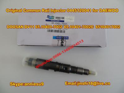 China Bosch Genuine Common Rail Injector 0445120041 for DAEWOO DOOSAN DV11 65.10401-7002 65.1040 for sale