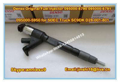 China DENSO common rail injector 095000-6790, 095000-6791, 095000-5950 for SDEC Truck SC9DK D28- for sale