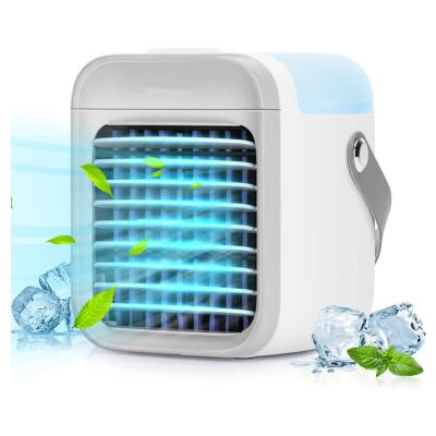 China Mini Cool Water Air Conditioner 2023 Household Portable Personal Air Conditioner Fan, Mini Air Cooler Desk Fan USB Rechargeable for sale