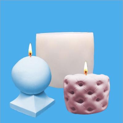 China Amazon 2021 Disposable Top Selling Silicone Candle Making Molds DIY Heart Ball Candle Molds Factory for sale