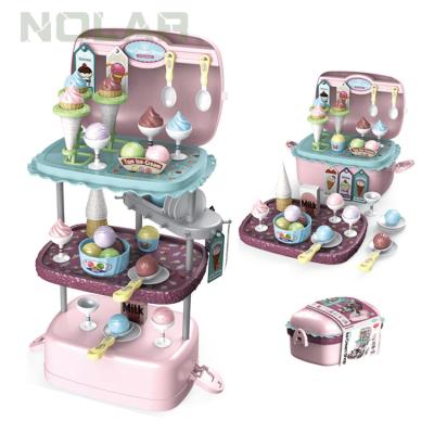 Chine Baby Cooking Toys Play House Simulation Mini Incredible Hamburger Ice Cream Storage Food Set Kitchen Toys For Children à vendre