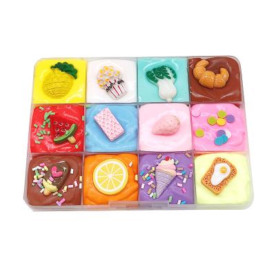 China Amazon Safe Non-Toxic Hot Sale 12-Color Cotton Mud Set Color Matching Children's DIY Toys for sale