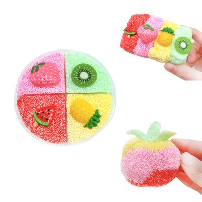 China Amazon Hot Selling Non-sticky 4 Color Crystal Mud Snow Mud DIY Decompression Toys for sale