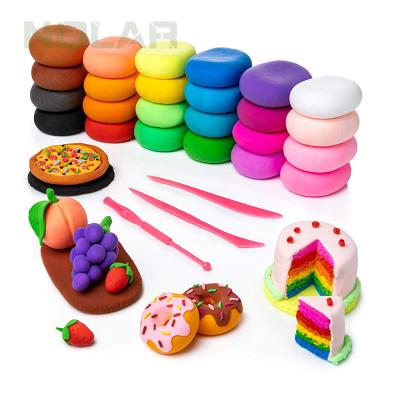 China Soft Diy Clay 24 Colors Air Dry Clay For Kids Non-Toxic Clay For Kids With Play Dough Accessories Mud Kit For Girls for sale