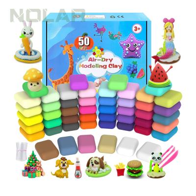 China Soft Diy Clay 50 Colors Air Dry Clay For Kids Non-Toxic Clay For Kids With Modeling Clay Kit for sale