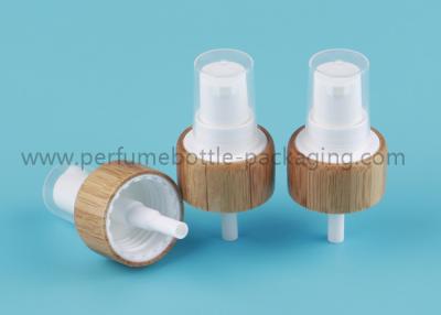 China 24 / 410 Bamboo Sheathed Closure Cream Pump With PP Small Cap for sale