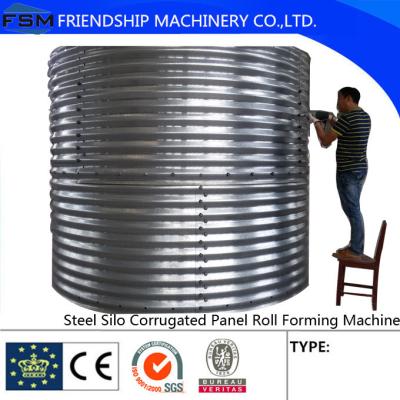 China 2,0 - o silo de aço do silo de grão do aço de 4.0mm que forma a máquina com sistema do PLC telhou o tipo à venda