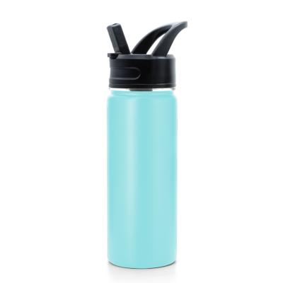 China Sustainable 18/8 Stainless Steel Vacuum Thermos Flask Sports Wide Mouth Water Bottle With Flip Lid for sale