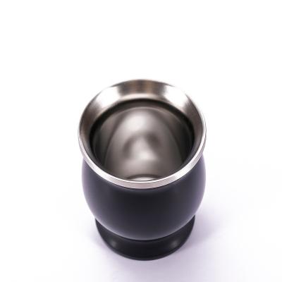 China 230ML Stainless Steel Vacuum Sustainable Yerba Mate Gourd Cup Argentina Tea Cup With Bombilla for sale