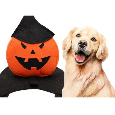 China Popular High Quality Wholesale Pet Dog Pumpkin Cute Stocked Backpack For Halloween for sale