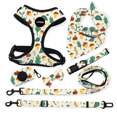 China Outdoor Adjustable Pet Harness Customized Luxury Mesh Dog Vest Comfortable Printing Comfortable Harness for sale