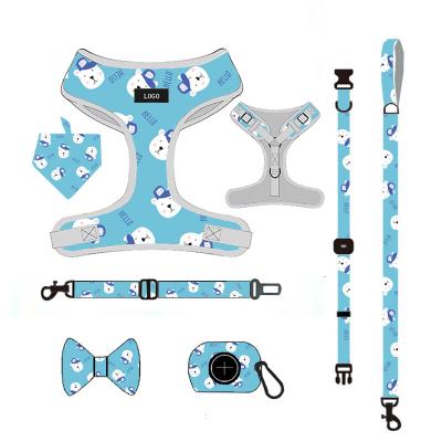 China OEM Viable Wholesale No Traction Adjustable Dog Harness Luxury Designer Cat Harness Set Pet Supplies for sale