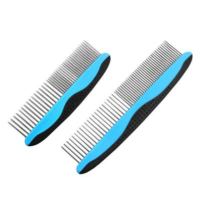 China Factory Stored Long and Short Hair Dog Cat Comb Stainless Steel Toothbrush Knot Comb Pet Grooming Comb for sale