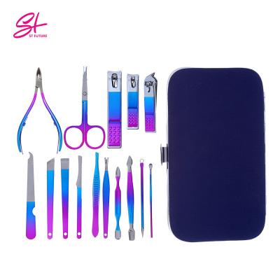 China Finger Nail Care Manicure Set 15 Pcs Stainless Steel Personal Care Nail Scissors Nail Clippers Set Cutter Pedicure Manicure Kit for sale