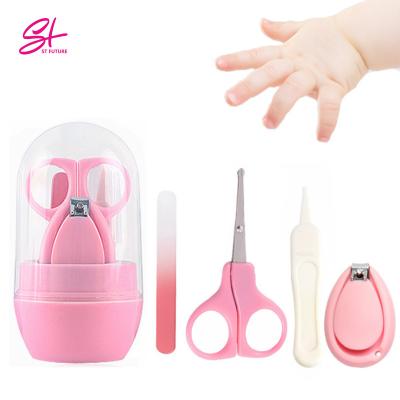 China Finger Toe Nail Care Future Bady Nail Care Tools Nail Clippers Professional Pink Nail File St 4 in 1 Manicure Set Kids Grooming Set for sale