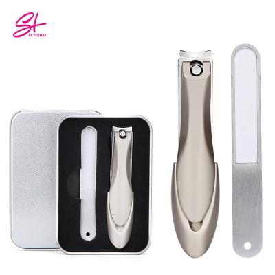 China Splatter-Proof Adult Large Nail Clippers Gift Box Adult Manicure Nail Manicure Finger Manicure Simple Stainless Steel Nail Clippers Set for sale