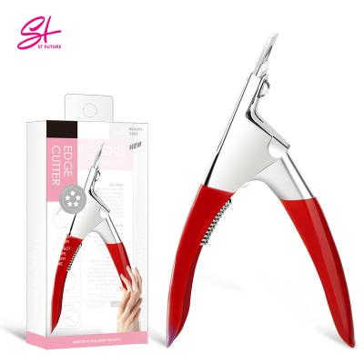 China Nail Manicure St Extender Stainless Steel The Future With Spring Edge French U Shaped Scissors Nail Art Tool Nail Clippers for sale