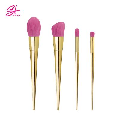 China Angular Blush Future Logo High Quality 4 Pcs Natural Eyeshadow Base Makeup Set Brush Custom Made For Makeup With Private Label Box for sale