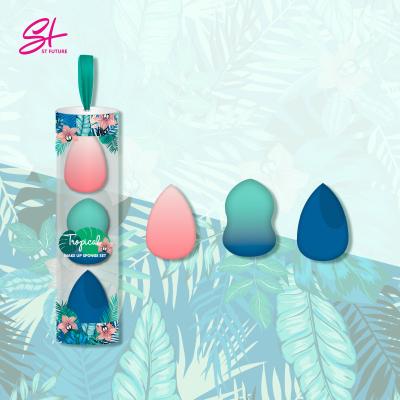 China STF Beauty Soft Blow Sponge Eggs 3 Pcs Popular Beauty Makeup Sponge Set Blender Tool Wholesaler for sale