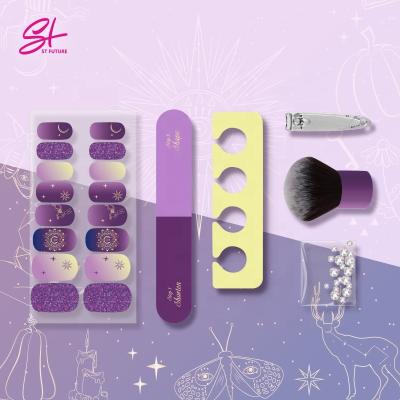 China Party Season Series Gift Set St Futue Costom Nail Stickers Nail File Trimmer Kabuki Sweep Toe Separator Home Beauty Nail Tool Kit for sale