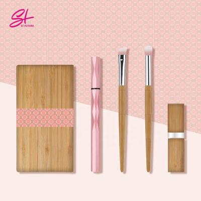 China Bamboo Future Smudge Brush Pack 3 Colors Eyeshadow Shadrow Brush Eyeliner Pen 5 Pcs Eye Beauty Cosmetic Set for sale