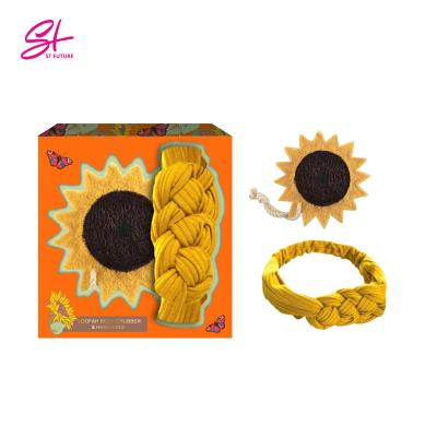 China EXFOLIATE Future St Sunflower Series Gift Set Exfoliating Loofah Shower Bath Scrub Body Sponge Dead Skin Removal Sponge With Headband for sale