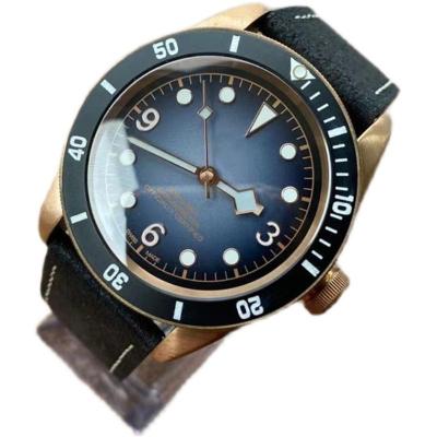 China Custom Waterproof 20 ATM Chronograph Mens Stainless Steel Dive Watch With Bronze Case for sale