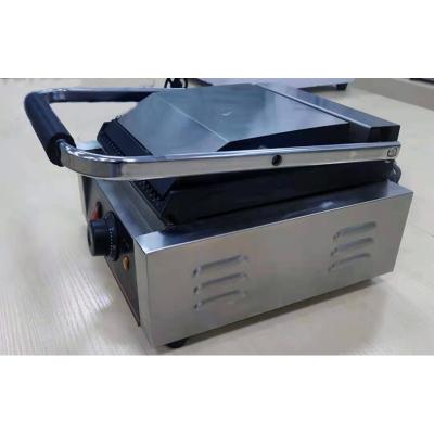 China OEM Single Touch 1.8kw Commercial Grill Panini Panini Grill Easily Cleaned Electric Hot Grill Sandwich Platter BBQ Steak Grill for sale