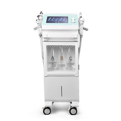 China Newest Exfoliators 9 in 1 Multifunctional Powerful Dermabrasion Oxygen Water Microdermabrasion Hydra Facial Machine for sale