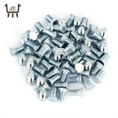 China Flat Professional Manufacturing Aluminum Screw Rivets Binding Screw Self Clamping Stud Fastening M2 Rivet Screw White for sale