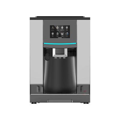 China Freestanding Foaming System Coffee Machine Integrated Pre-ground Milk Frothing System or Whole Bean Digital Fully Automatic Cappuccino Coffee Maker for sale